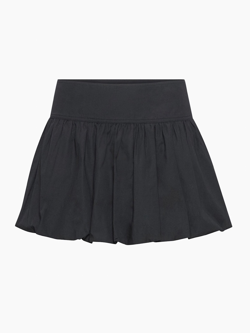 Aritzia Sunday Best Black Elio Poplin Mid Rise Micro Bubble Skirt Size 2
